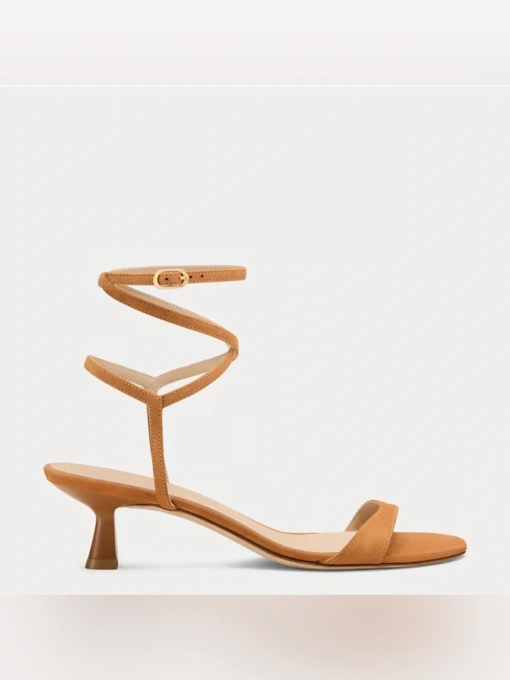 Stuart Weitzman NUDIST WRAP SANDAL 50 Color: Macchiato Suede $495 new /no box